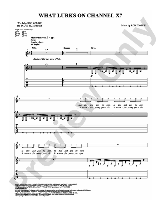 What Lurks on Channel X? - Guitar TAB (Digital Download)