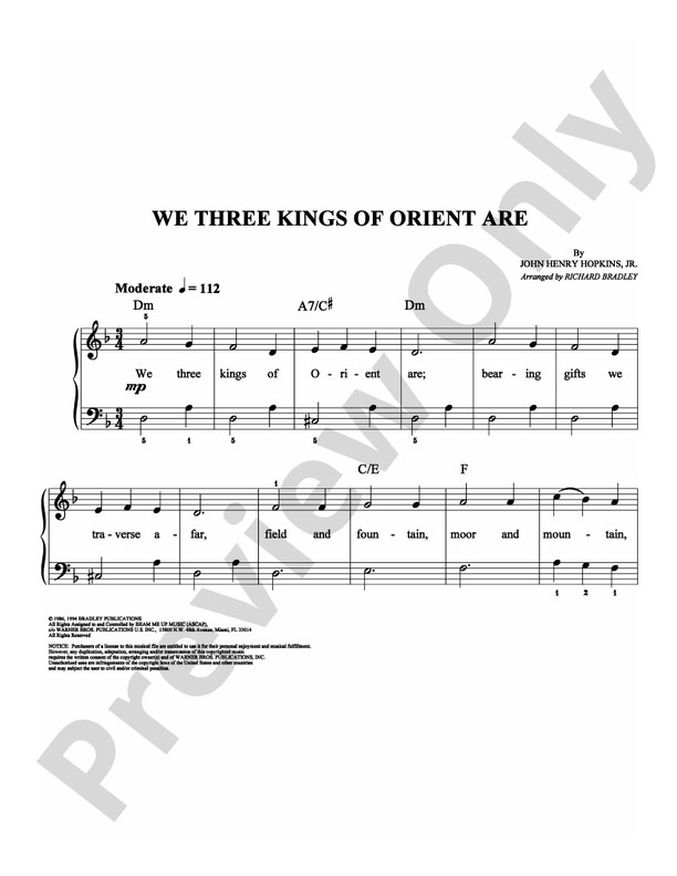 We Three Kings of Orient Are - DSM-PS-0000416 - Easy Piano (Digital Download)