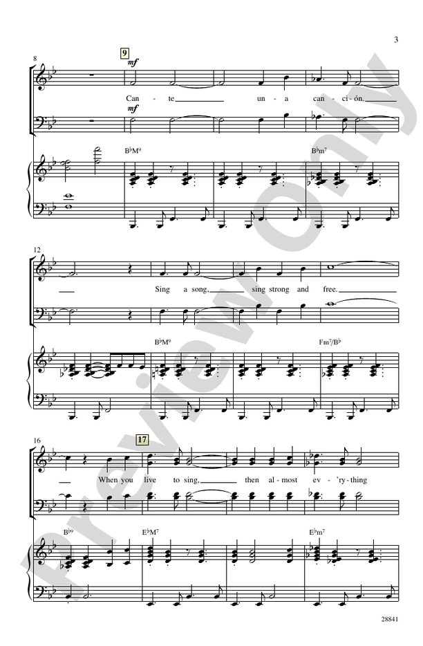 Cante una Cancion (Sing a Song) – SATB Choral Octavo (Digital Download)
