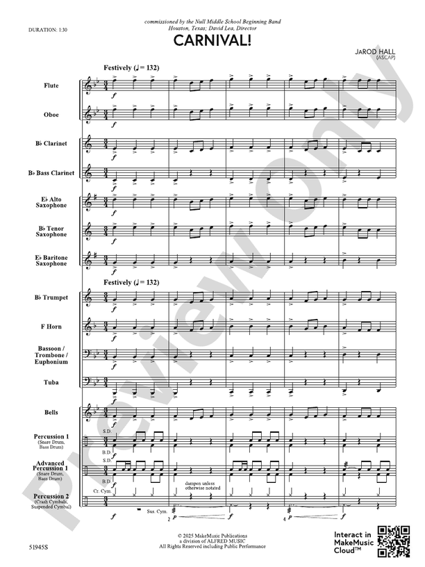 Carnival! - Concert Band Conductor Score & Parts(Digital Download)