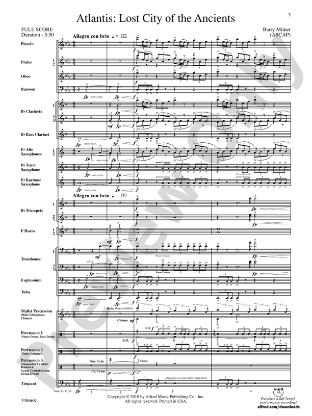 Atlantis: Lost City of the Ancients - Concert Band Conductor Score & Parts (Digital Download)