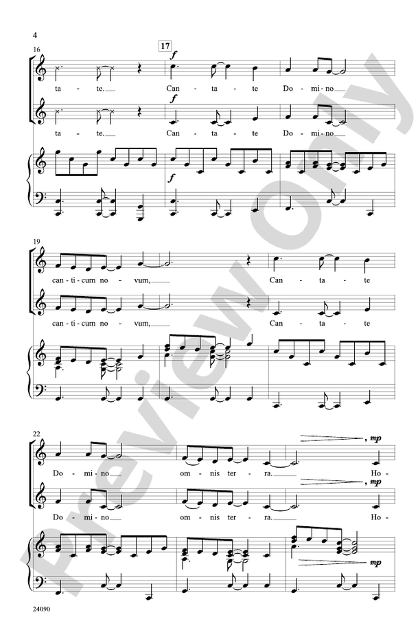 Cantate Domino – 2-Part/SSA Choral Octavo (Digital Download)