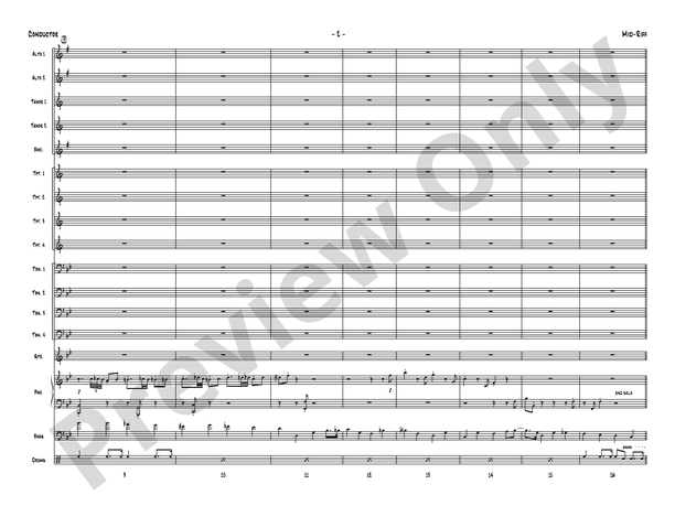 Mid-Riff - Jazz Ensemble Conductor Score & Parts (Digital Download)