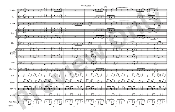 Am I Wrong – Marching Band Conductor Score & Parts (Digital Download)