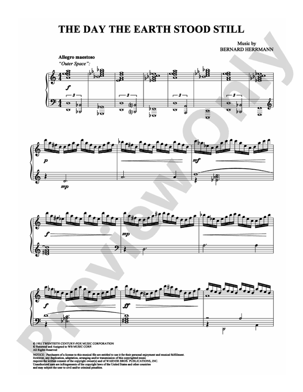 The Day the Earth Stood Still - Piano (Digital Download)