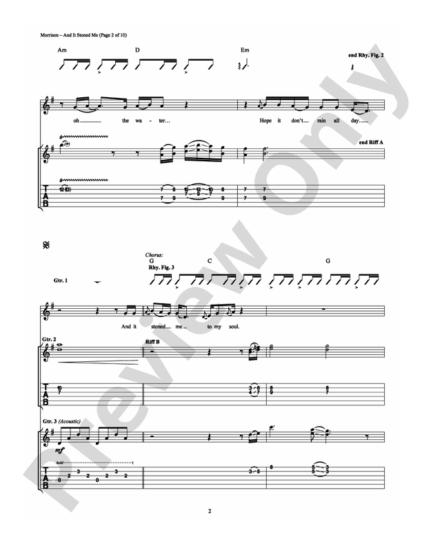And It Stoned Me - Guitar TAB (Digital Download)