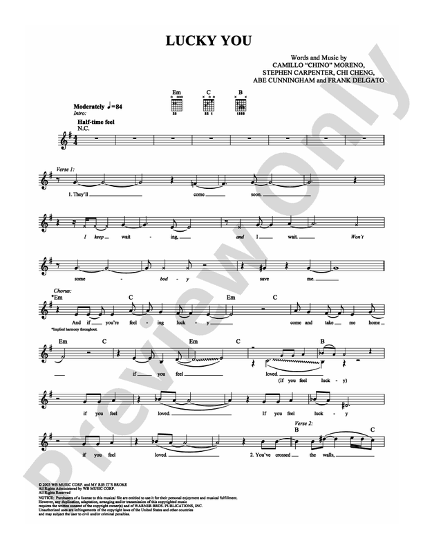Lucky You - Guitar TAB (Digital Download)