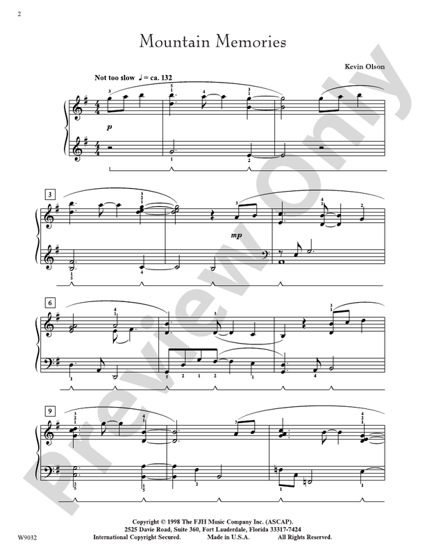 Mountain Memories - Piano (Digital Download)