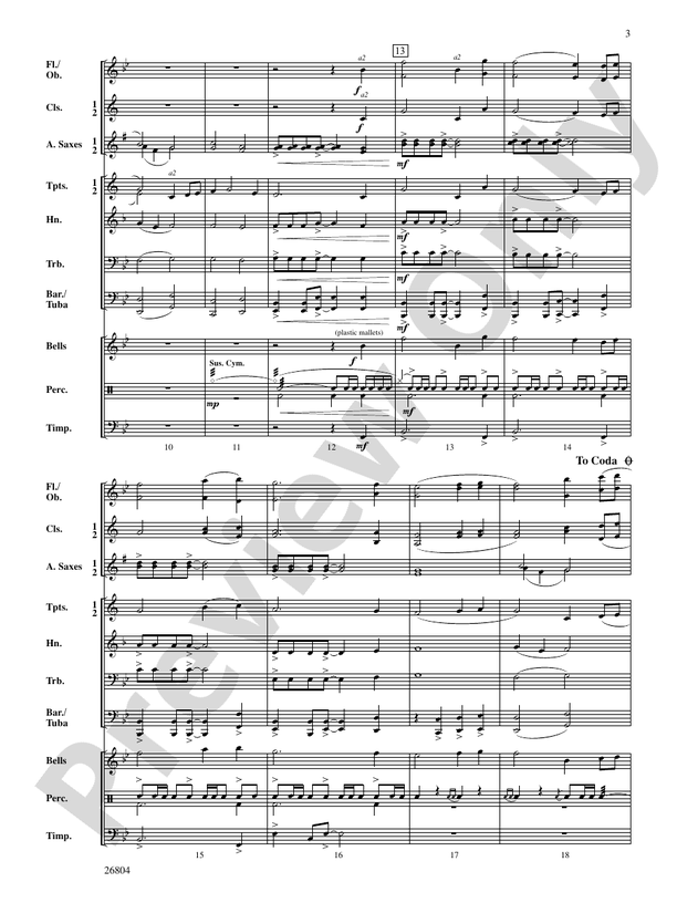 Sugar Creek Overture - Concert Band Conductor Score & Parts (Digital Download)