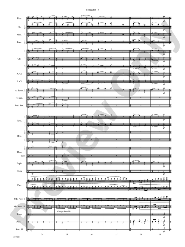 Frolicking Winds (from Symphonic Dance) - Concert Band Conductor Score & Parts (Digital Download)