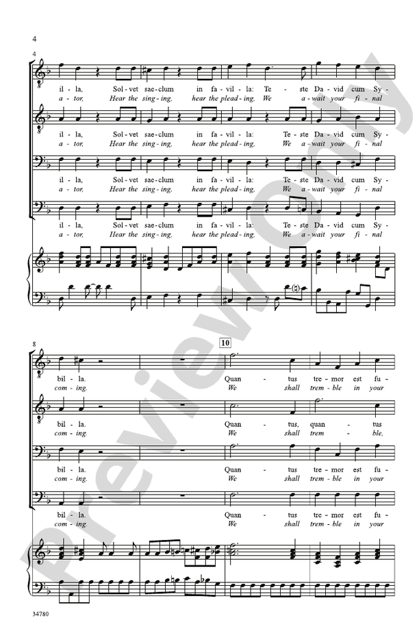 Dies Irae (from Requiem) – TTBB Choral Octavo (Digital Download)
