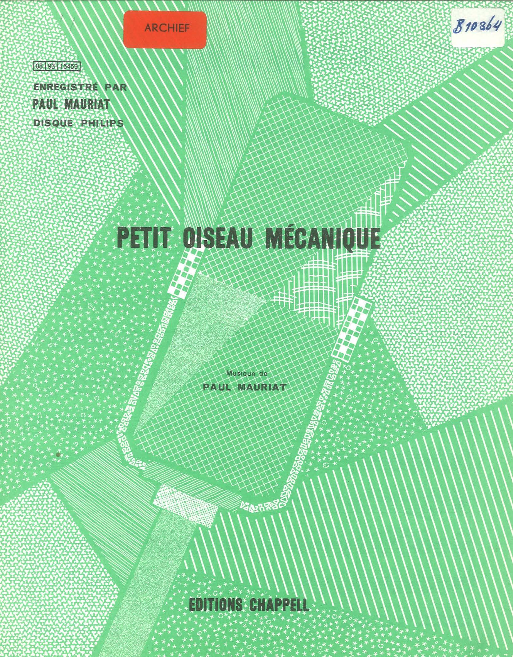 Petit Oiseau Mécanique - Piano/Keyboard (Digital Download)