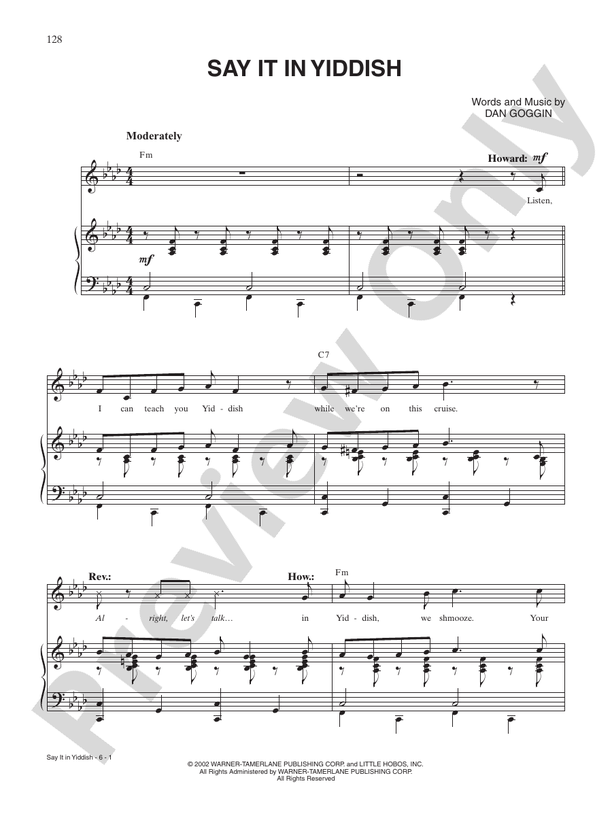 Say It in Yiddish (from Meshuggah-Nuns) - PVG (Digital Download)