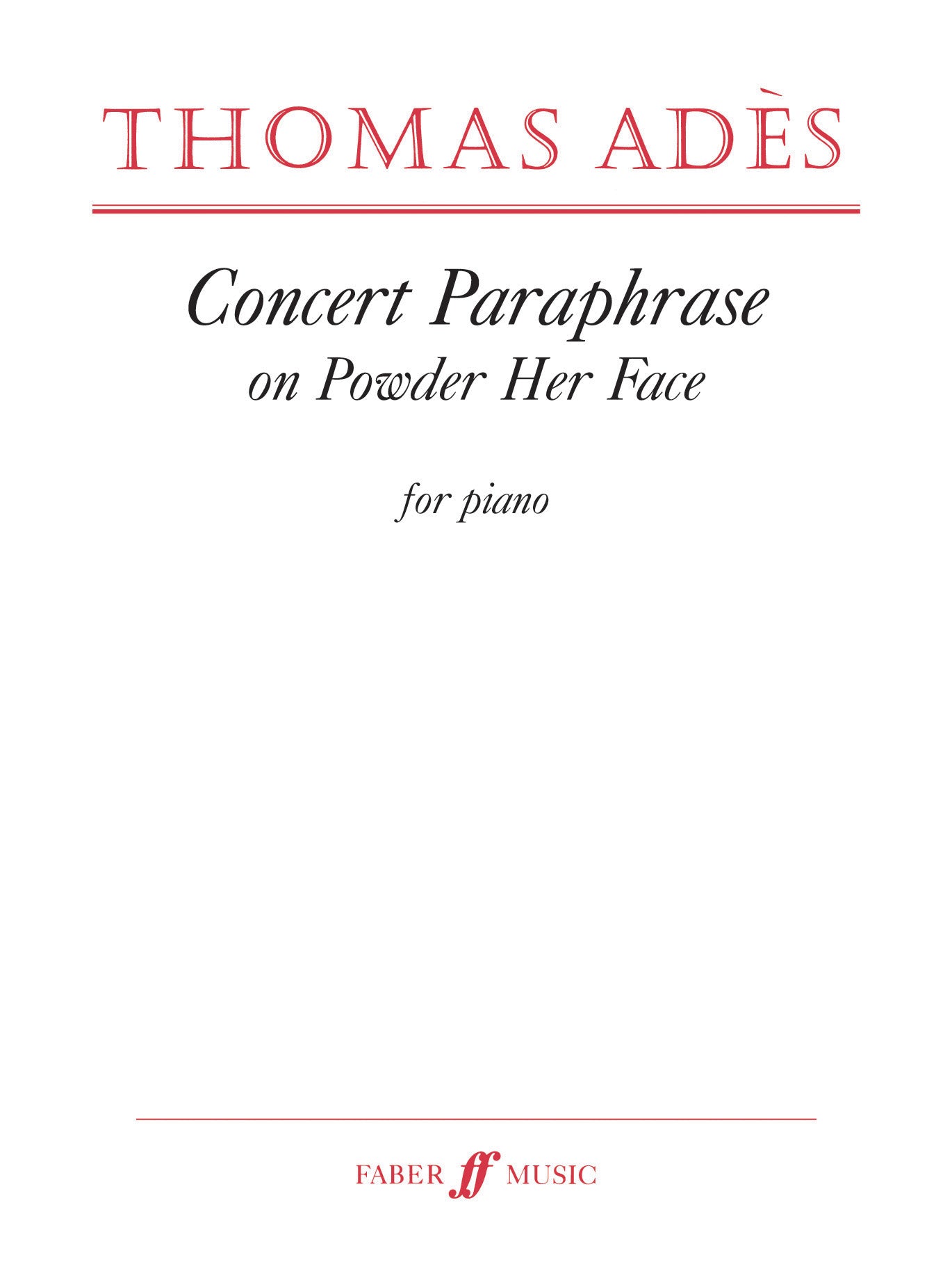 Concert Paraphrase on Powder Her Face - Piano Solo (Digital Download)
