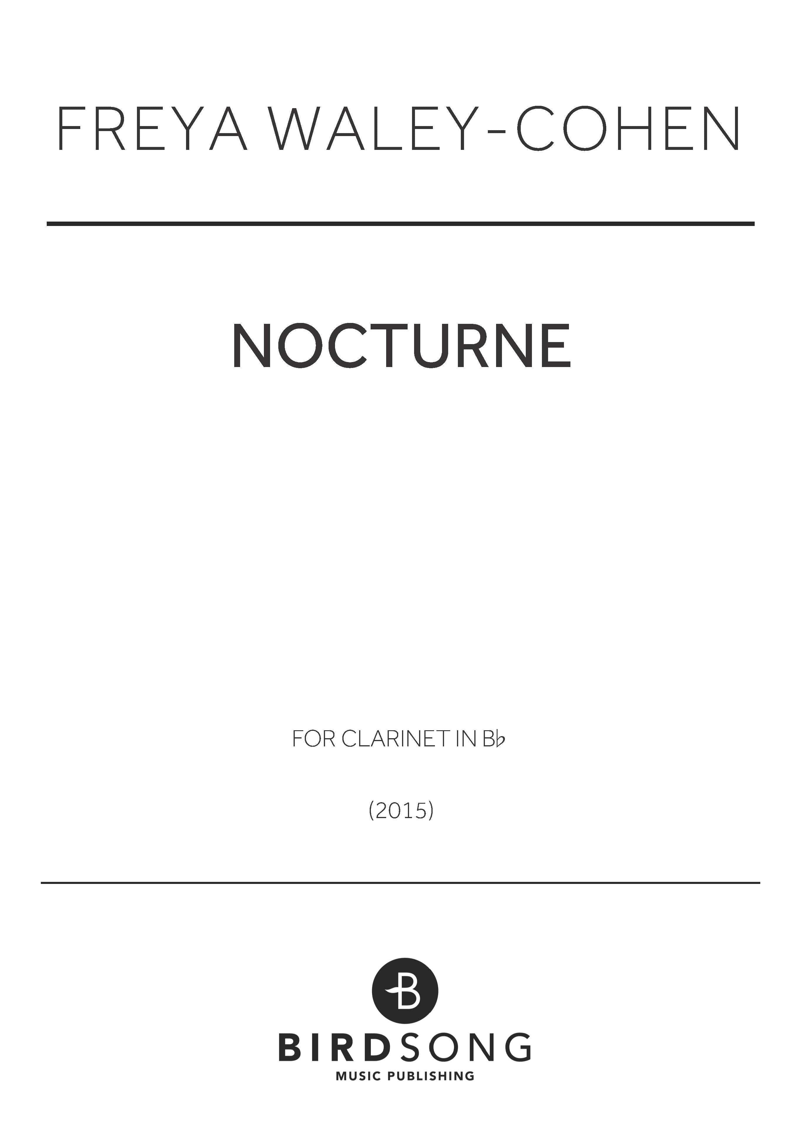 Nocturne - Freya Waley-Cohen - Clarinet (Digital Download)