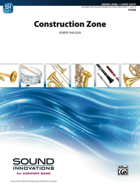 Construction Zone - Concert Band Conductor Score & Parts (Digital Download)