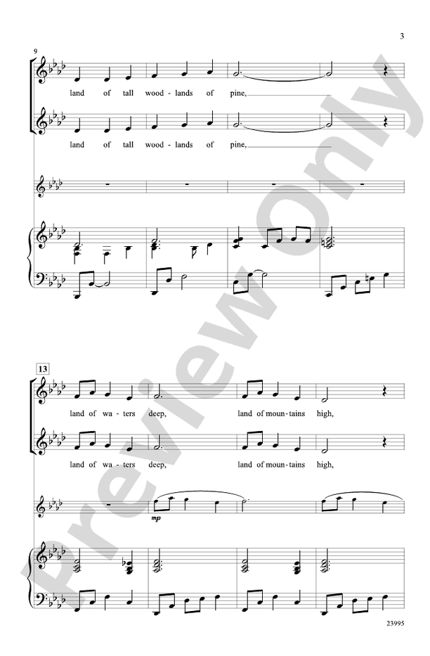 My Homeland – 2-Part Choral Octavo (Digital Download)
