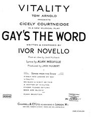 Vitality (from 'Gay's The Word') - Vocal/Piano (Digital Download)
