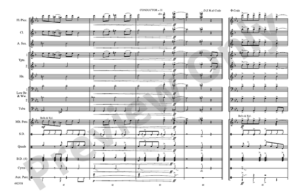 Leave the Door Open – Marching Band Conductor Score & Parts (Digital Download)