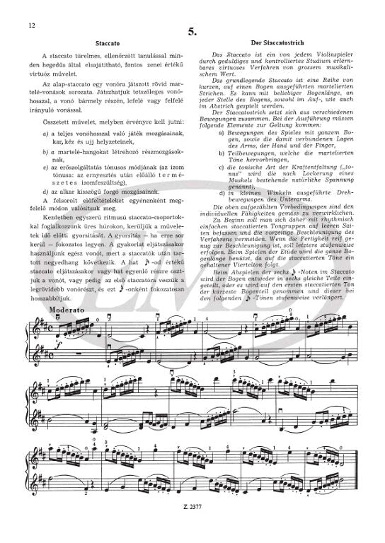 Feigerl - 24 Exercises in 24 Tonalities Volume 1 - Violin/2nd Violin Accompaniment EMB Z2377