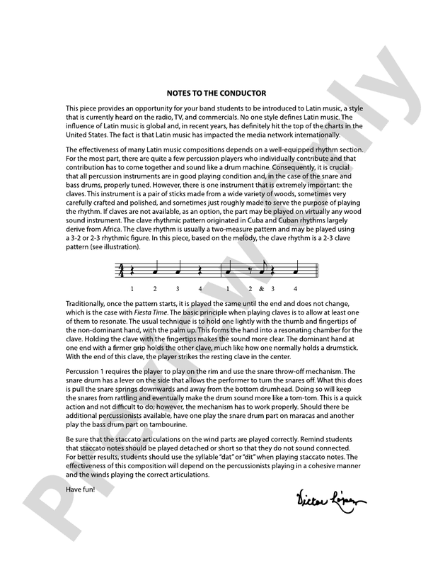 Fiesta Time - Concert Band Conductor Score & Parts (Digital Download)