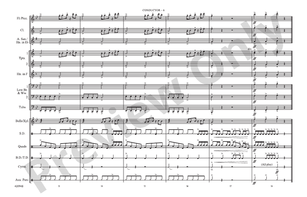 Rockin' Sports Jams, Vol. 3 – Marching Band Conductor Score & Parts (Digital Download)