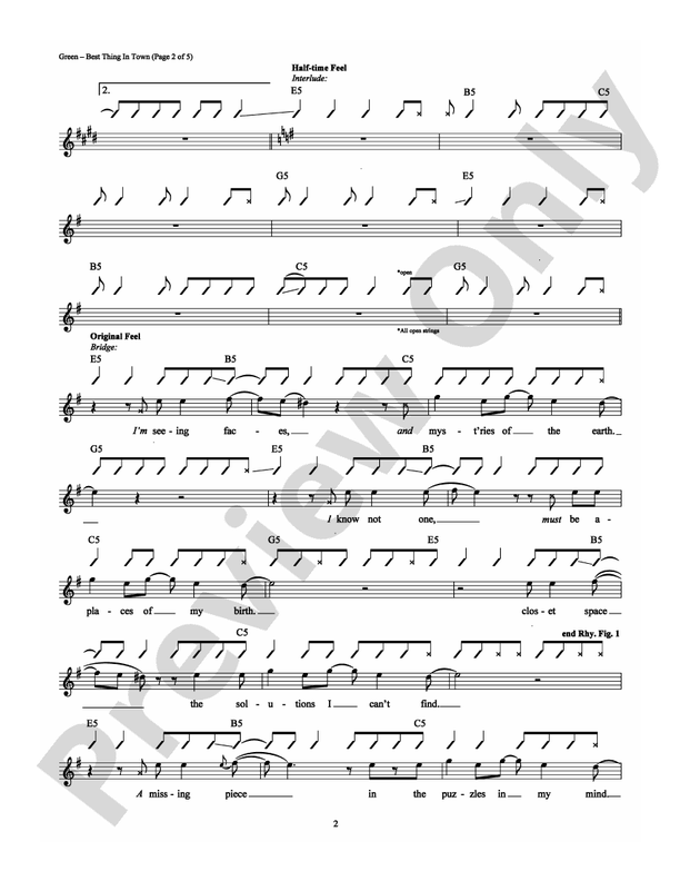 Best Thing in Town - Guitar TAB (Digital Download)