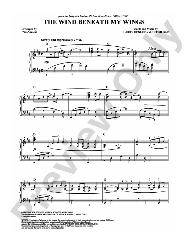 The Wind Beneath My Wings - DSM-PS-0005612 - Piano (Digital Download)