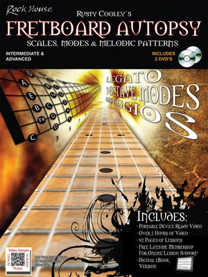 Rusty Cooley's Fretboard Autopsy - Scales, Modes & Melodic Patterns - Guitar Rusty Cooley Rock House Guitar Solo Softcover/DVD