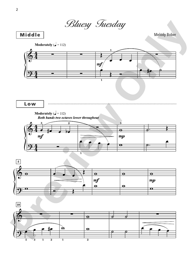 Grand Trios for Piano, Book 2: 4 Elementary Pieces for One Piano, Six Hands  (Digital Download)