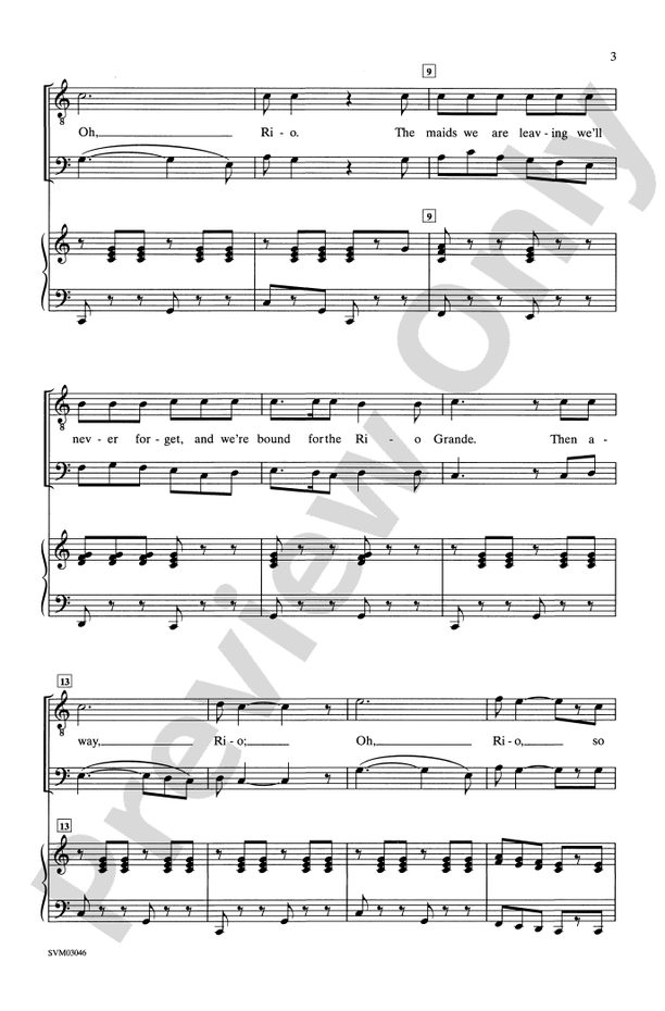 Bound for the Rio Grande – TB Choral Octavo (Digital Download)