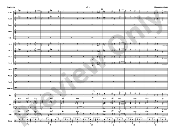Nowhere but Here – Jazz Ensemble Conductor Score & Parts (Digital Download)