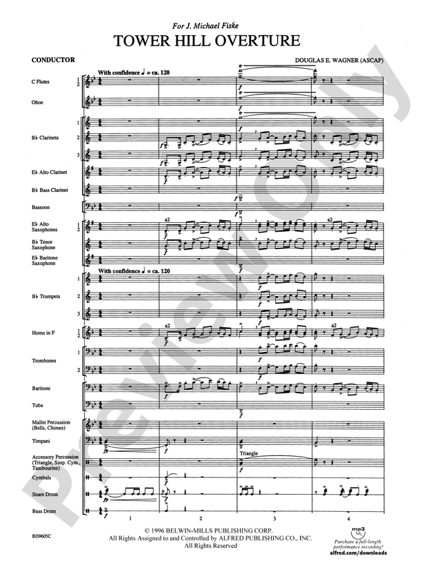 Tower Hill Overture - Concert Band Conductor Score & Parts (Digital Download)