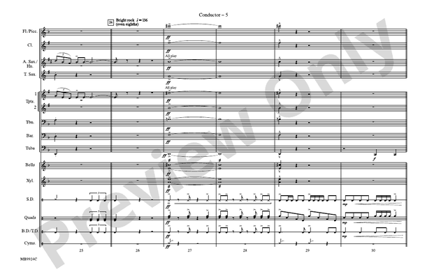 Cartoon Show, Part 2 – Marching Band Conductor Score & Parts (Digital Download)