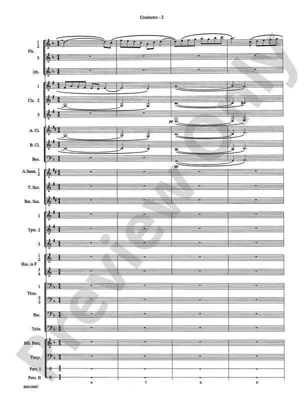 O Holy Night (Arr. Calvin Custer) - Concert Band Conductor Score & Parts (Digital Download)