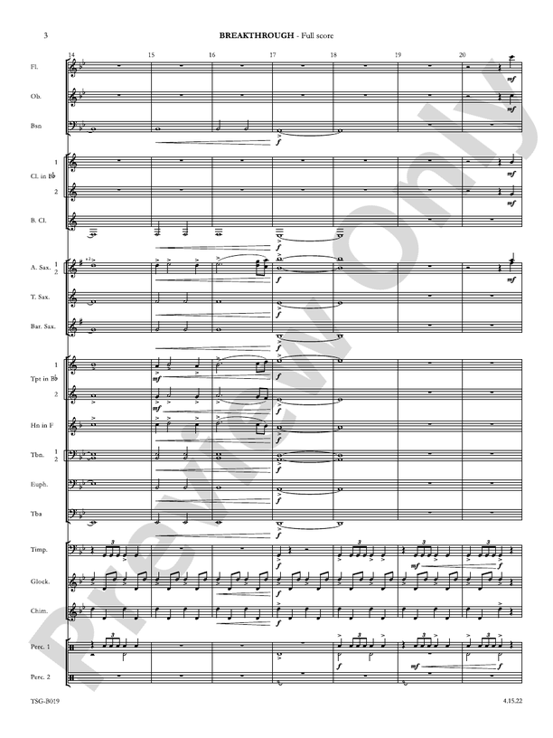 Breakthrough (Grade 2) - Concert Band Conductor Score & Parts (Digital Download)