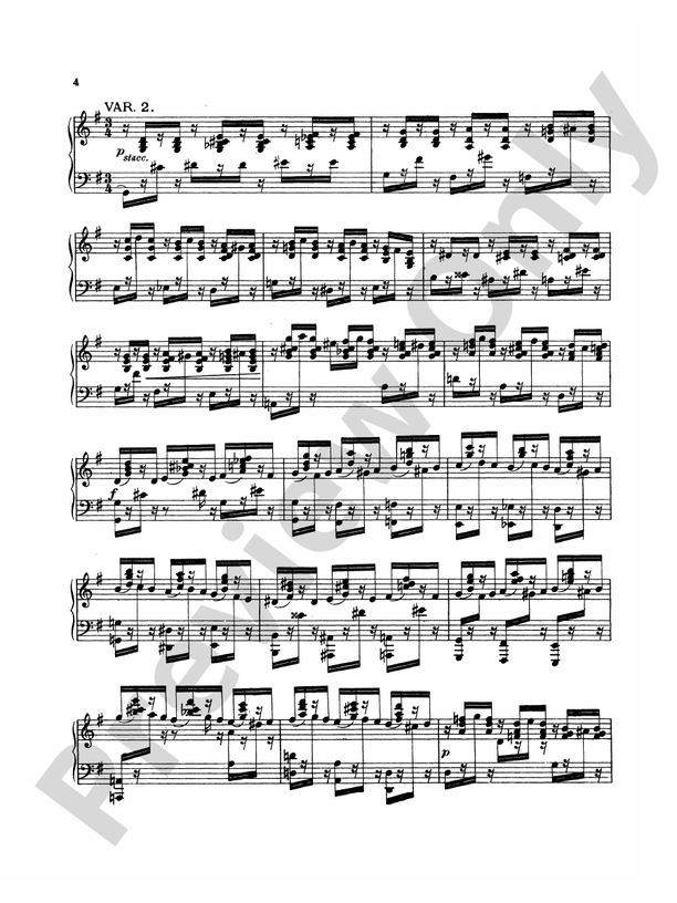 Dohnanyi - Variation & Fugue (on a theme of E.G.), Op. 4 - Piano Solo (Digital Download)