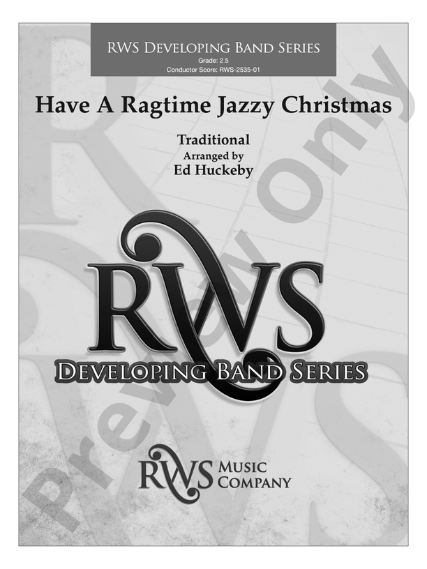 Have a Ragtime Jazzy Christmas - Concert Band Conductor Score & Parts(Digital Download)