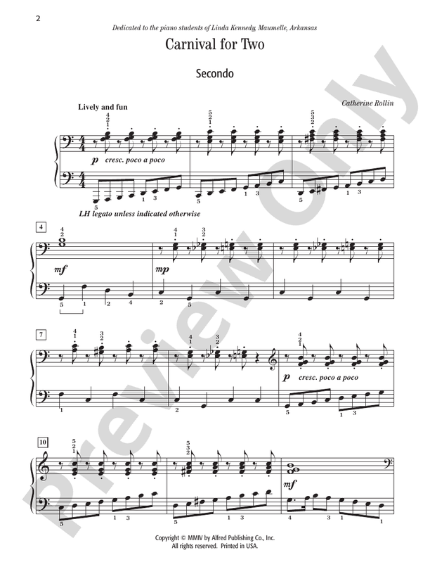 Carnival for Two - 1 Piano, 4 Hands (Digital Download)