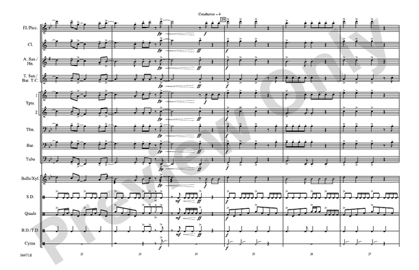 Round and Round – Marching Band Conductor Score & Parts (Digital Download)