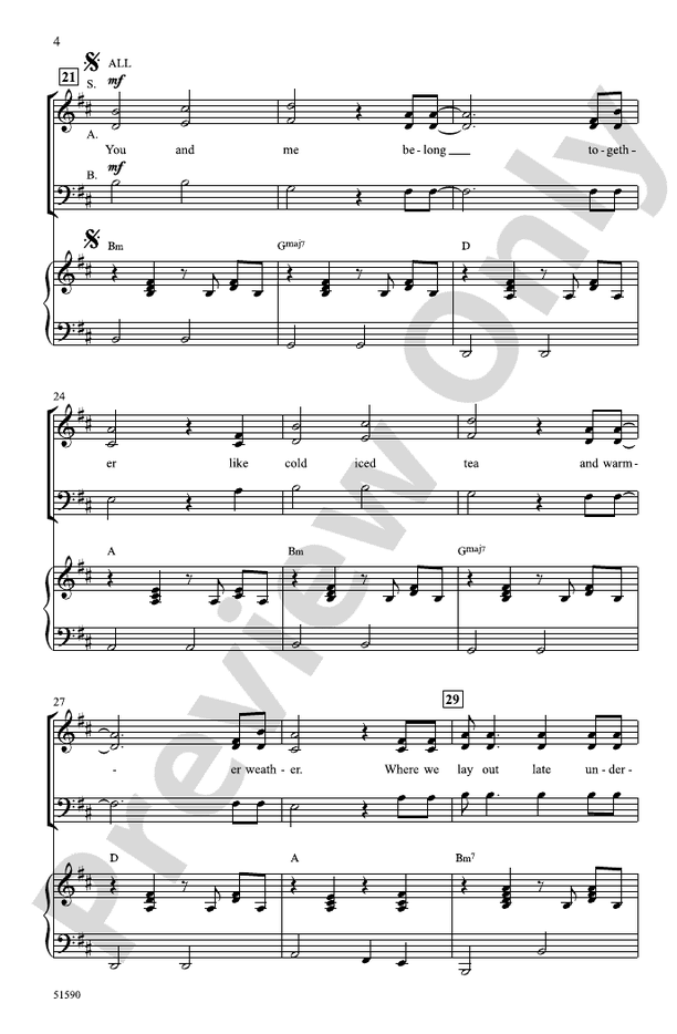 Belong Together - SAB Choral Octavo (Digital Download)