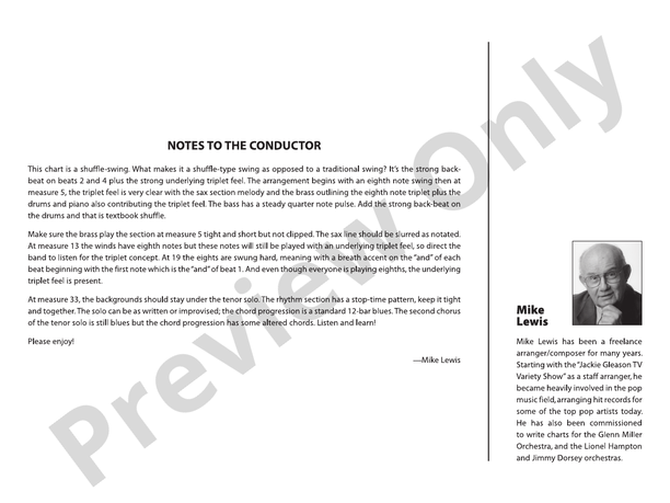 Double or Nothing - Jazz Ensemble Conductor Score & Parts(Digital Download)