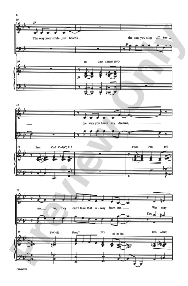 They Can't Take That Away from Me - SATB Choral Octavo (Digital Download)