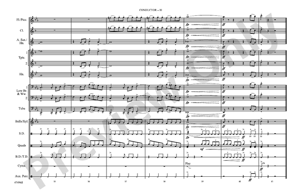 Black Eyes – Marching Band Conductor Score & Parts (Digital Download)
