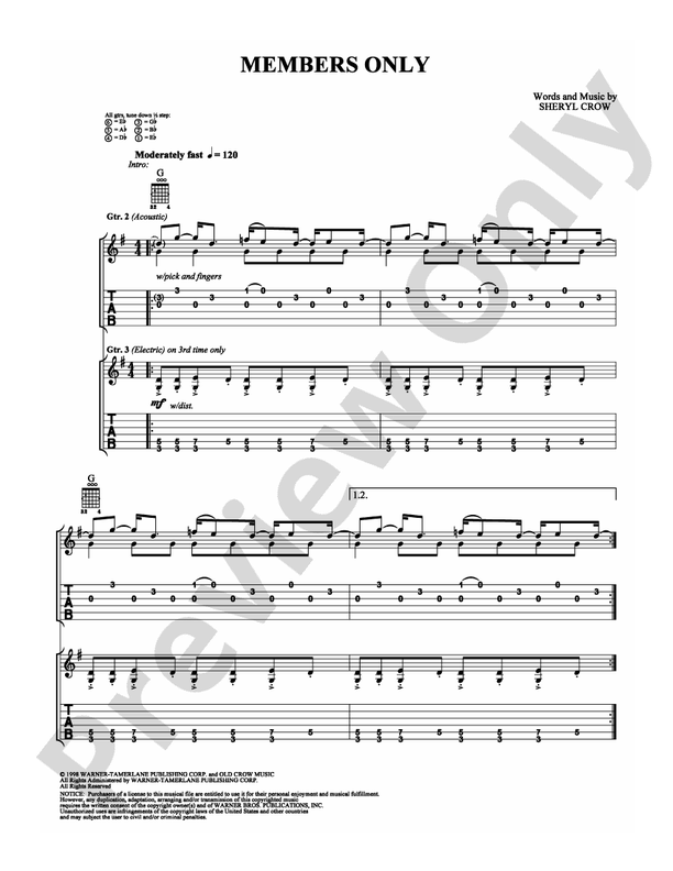 Members Only - Guitar TAB (Digital Download)
