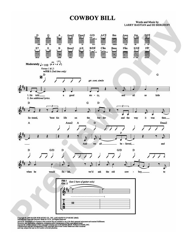 Cowboy Bill - Guitar TAB (Digital Download)