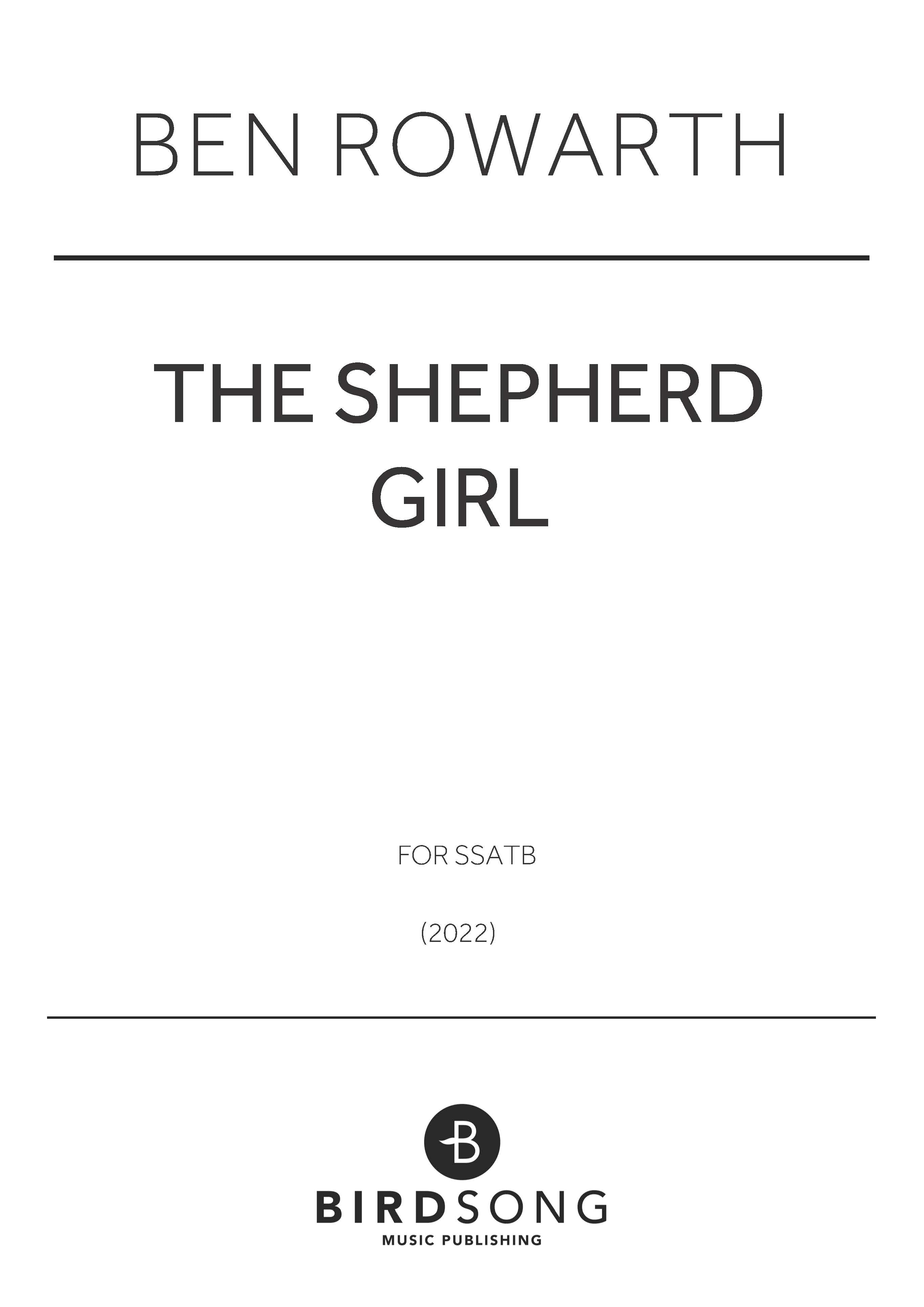 The Shepherd Girl - SATB Choir (Digital Download)
