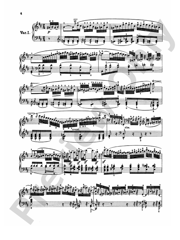 Beethoven - Variations (Volume I) - Piano Solo (Digital Download)