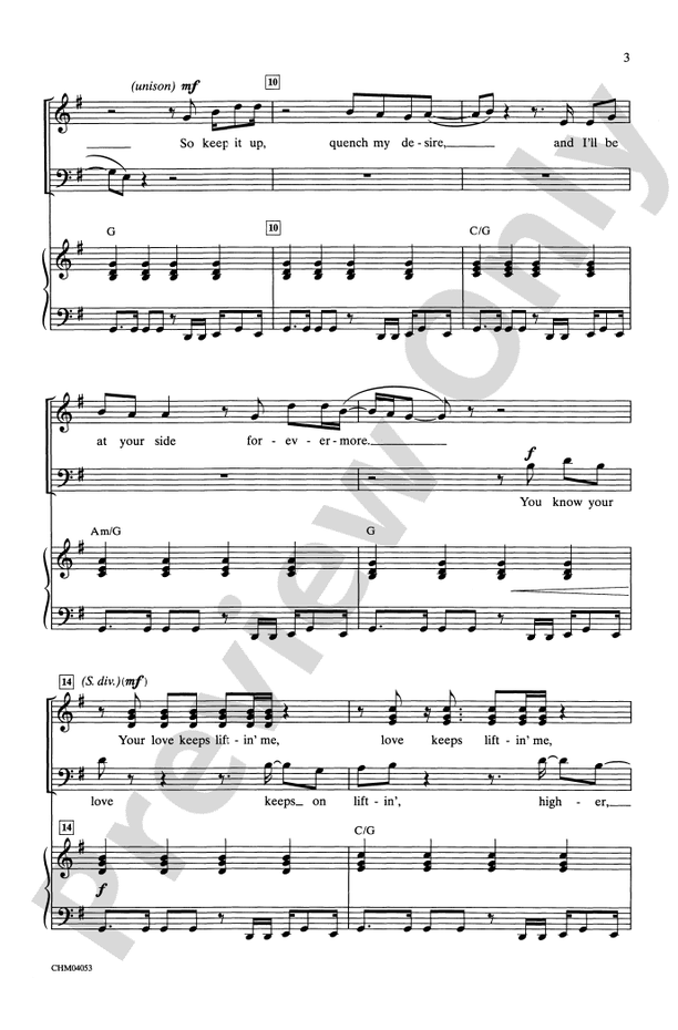 (Your Love Has Lifted Me) Higher and Higher - SATB Choral Octavo (Digital Download)