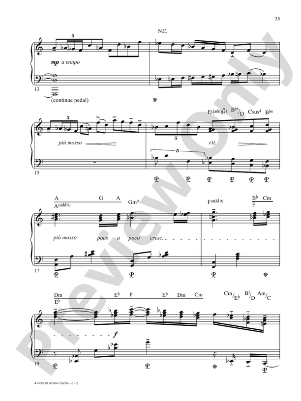 A Portrait of Ron Carter - Piano (Digital Download)